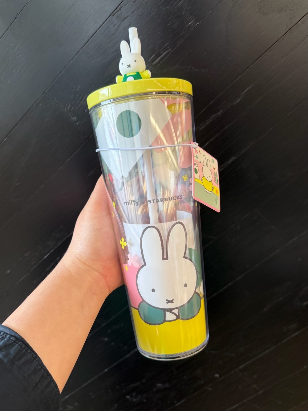Starbucks x Miffy Yellow Lid Clear Bunny Tumbler